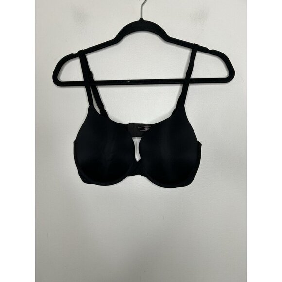 Victoria's Secret Perfect Shape Black Lace Bra Padded Light Pushup Size 36D - Picture 1 of 7